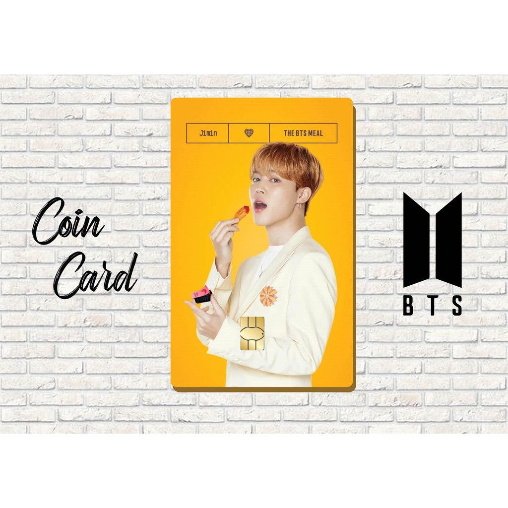 &quot; BTS McDonal Meal concept &quot; ( Sticker / Miếng dán Thẻ ATM , Post card)  | Dán thẻ ATM CoinCard