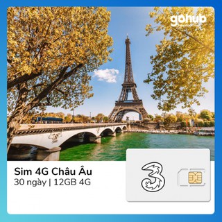 Sim du lịch châu âu 30 ngày – 12gb & nghe gọi