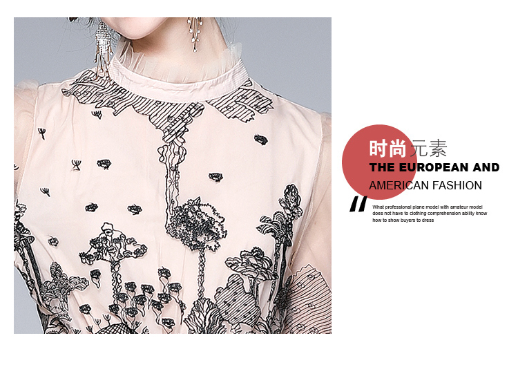 Đầm Phối Lưới Thêu Họa Tiết Xinh Xắn Dành Cho Nữ 6705 | BigBuy360 - bigbuy360.vn