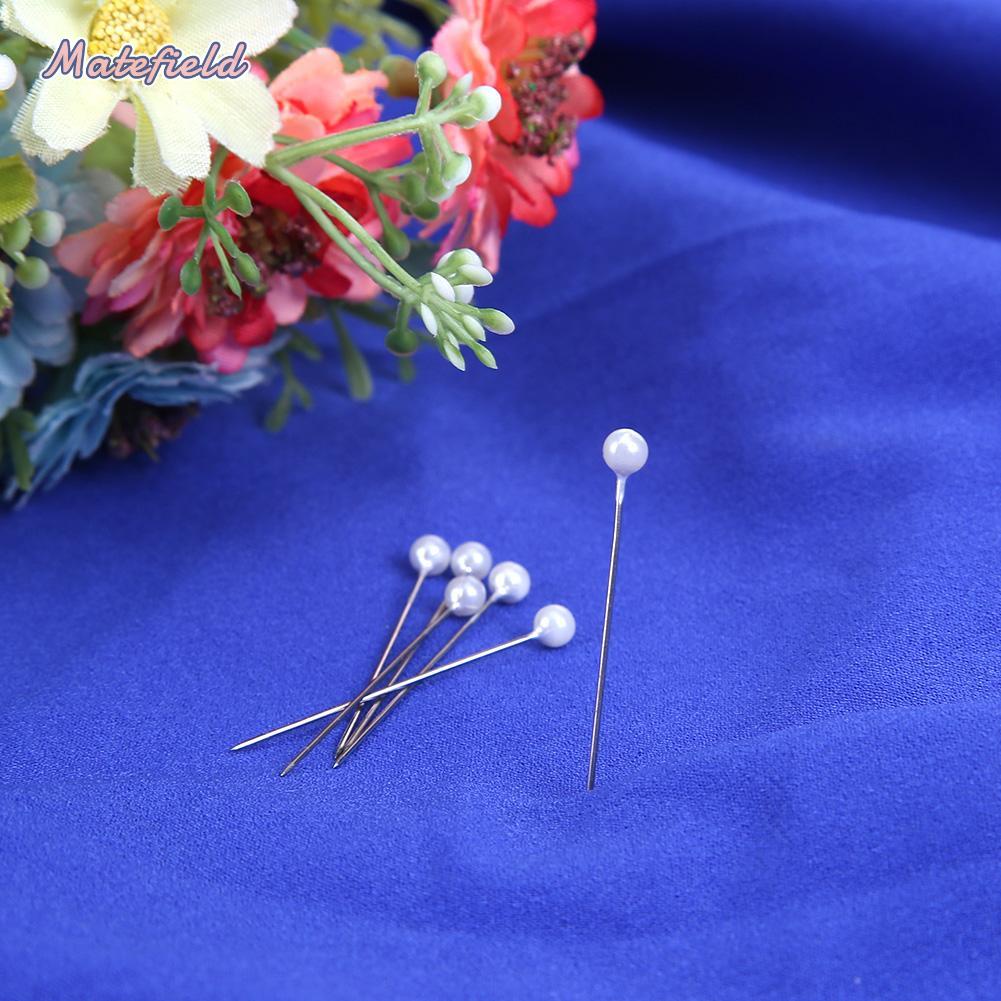 Set 100 kim đầu tròn ngọc trai dùng để may trang phục đám cưới dành cho cô dâu