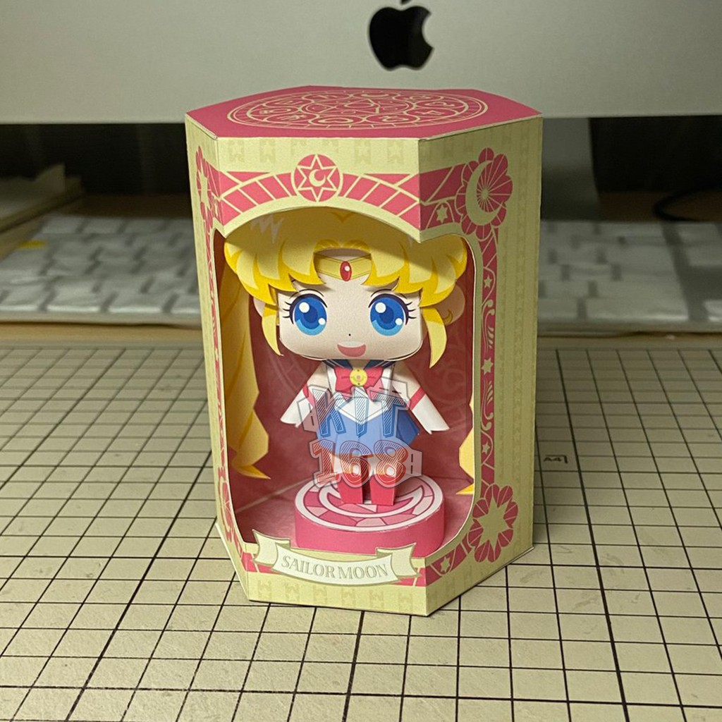 Mô hình giấy Anime Chibi Usagi Tsukino - Sailor Moon + kit mô hình hộp trang trí
