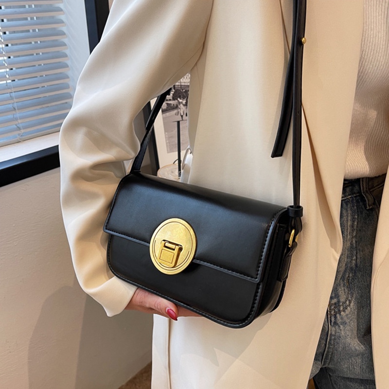 IELGY Túi Đeo Vai Hình Vuông Cỡ Nhỏ Cài Khóa Kiểu retro Đơn Giản Cho Nữ