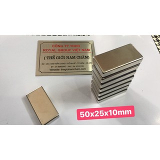 Nam châm viên đất hiếm 50x25x10mm