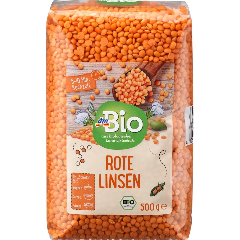Đậu Lăng Đỏ Hữu Cơ Đức Ener Bio Cho Bé 500gr - DATE 2025