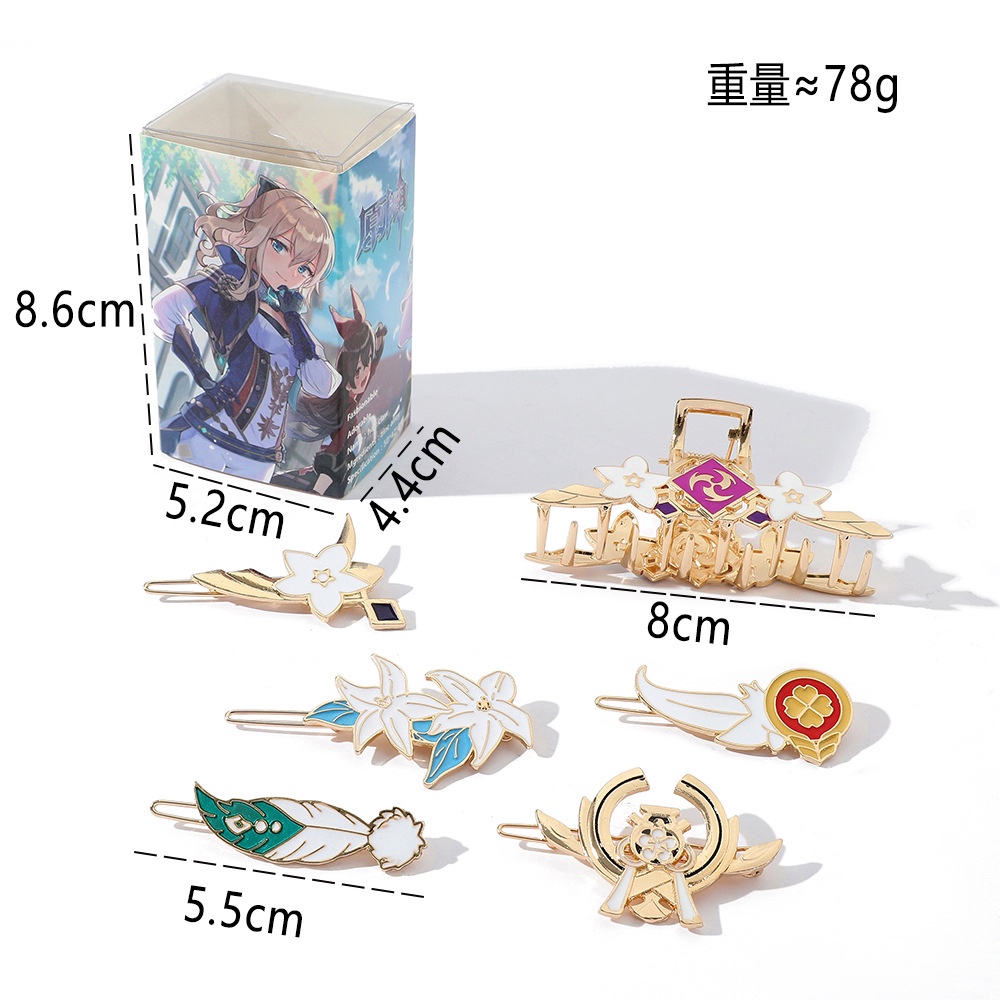 Set 6 kẹp tóc thiết kế độc đáo thời trang