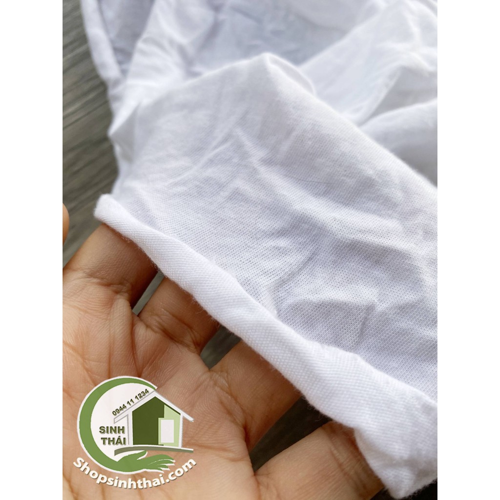Vải thun co giãn màu trắng