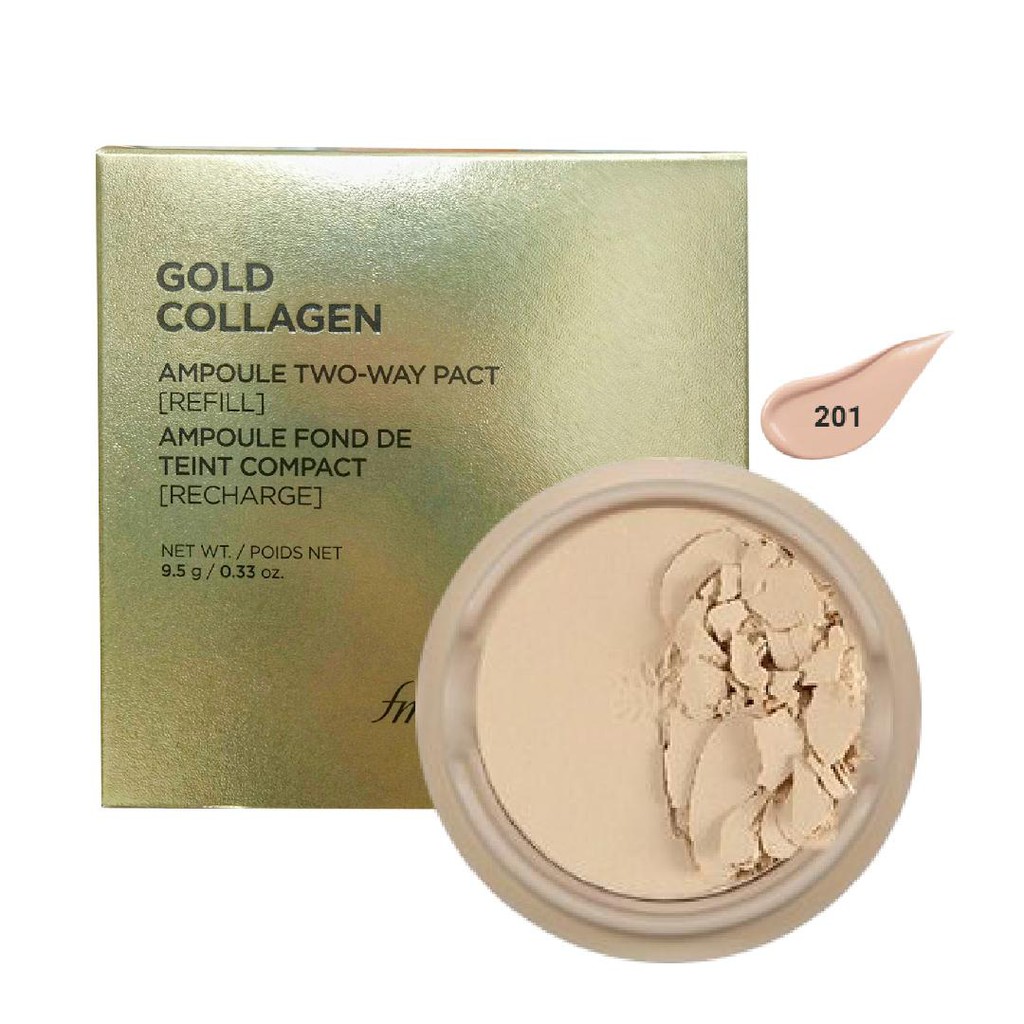 Lõi Phấn Nền Che Khuyết Điểm TheFaceShop GOLD COLLAGEN AMPOULE SPF30 PA+++ (REFILL) 9.5g | BigBuy360 - bigbuy360.vn