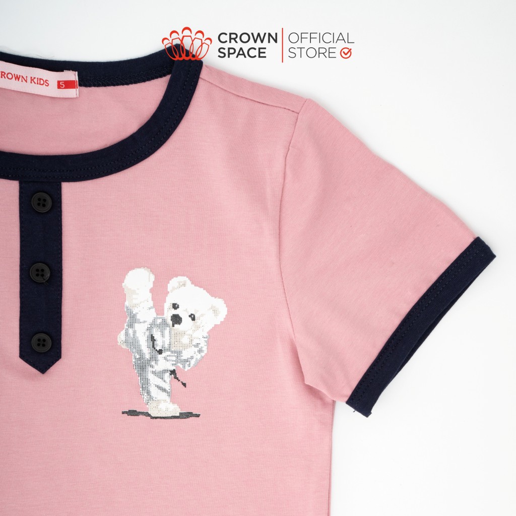 [PHIÊN BẢN CAO CẤP PREMIUM] Áo Phông Bé Trai Crown Space Fashion CKBS2110708 Cotton Thoáng Mát Từ Size 4-10