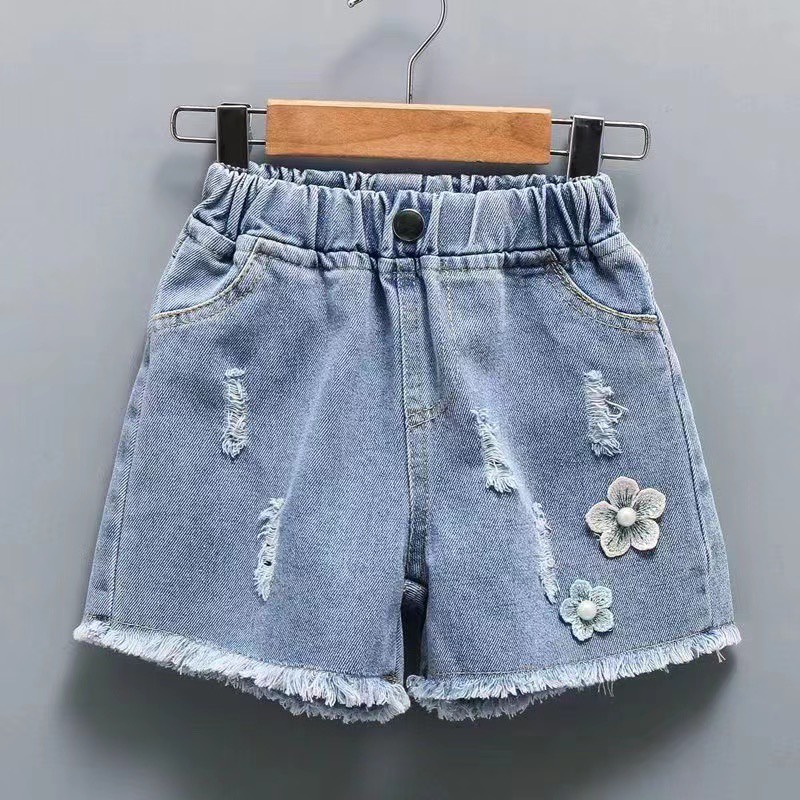 Quần Short Bò Trẻ Em Dành Cho Bé Gái Hàng Quảng Châu Cao Cấp Loại 1 HOT 2021