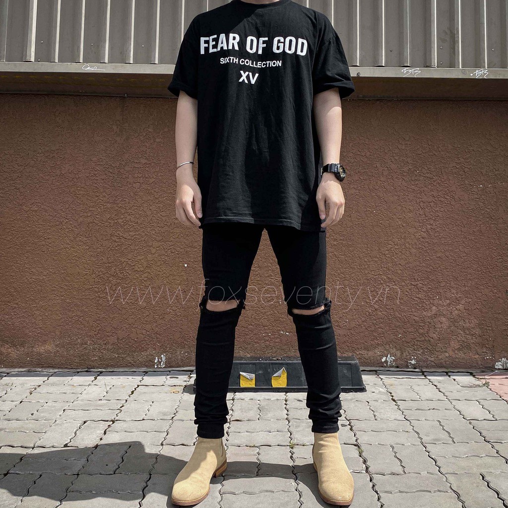 Quần Jean Đen Rách Gối Cao Cấp, Màu Đen, Chất Jean Co Dãn, Dễ Phối Đồ Dành Cho Nam, Cam Kết Đổi Trả Nếu Không Hài Lòng | BigBuy360 - bigbuy360.vn