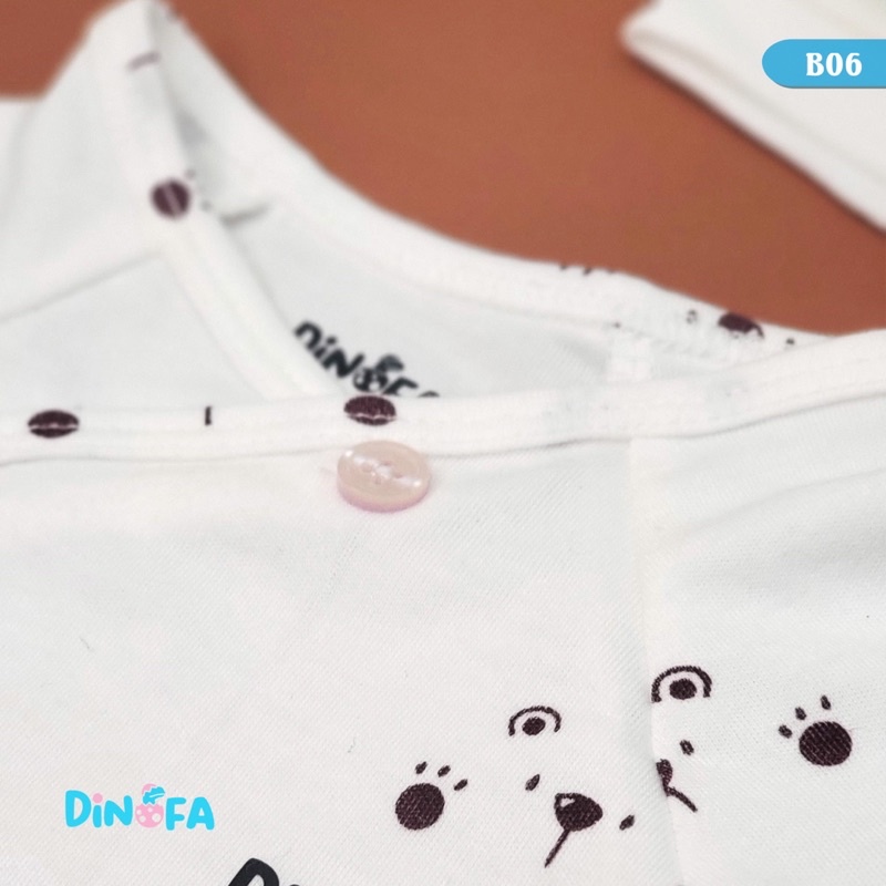 Set Sơ Sinh Dinofa 4 chi tiết chất cottton