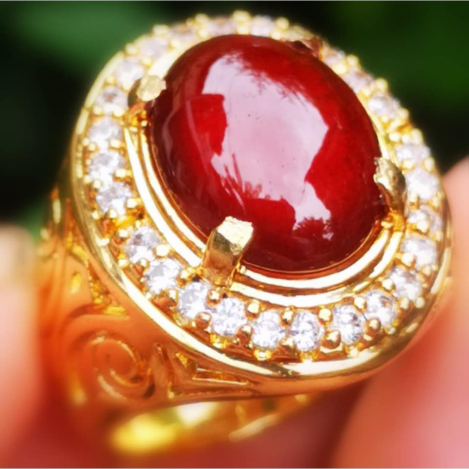 Nhẫn Đính Đá Garnet