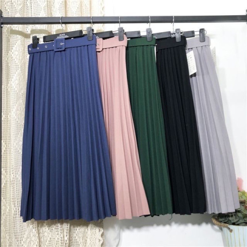 Chân Váy Hot xếp ly dài-kèm Đai.(hàng QC) | BigBuy360 - bigbuy360.vn