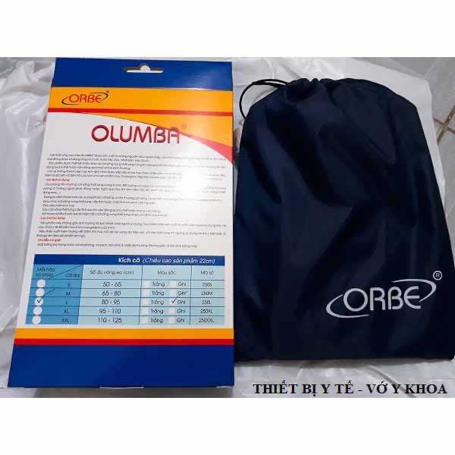 [Chính hãng] Đai nẹp hỗ trợ cố định điều trị đau lưng, thắt lưng cột sống, thoát vị đĩa đệm Olumba của Orbe S M L Xl