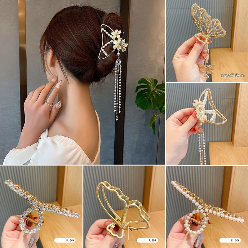 Kẹp Tóc Kim Loại Hình Bướm Xinh Xắn Cho Nữ