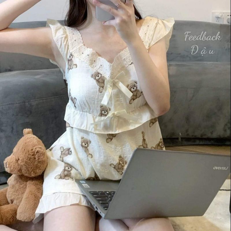 Bộ Đồ Gấu Thời Trang Nữ Dễ Thương