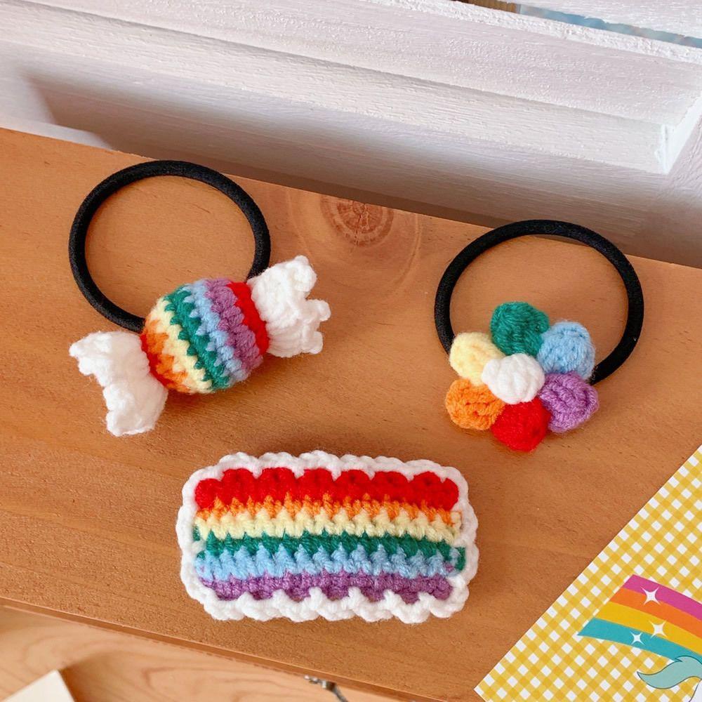 QQMALL Kẹp Tóc Hình Hoa Màu Kẹo Ngọt Phong Cách Hàn Quốc Cho Nữ