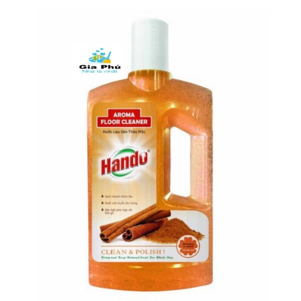 Nước lau sàn đậm đặc Hando 1L hương quế diệt côn trùng đuổi muỗi