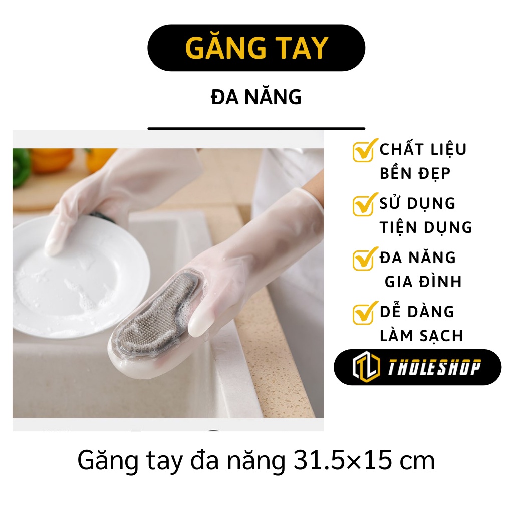 Găng Tay Silicone Rửa Chén - Bao Tay Có Gai Tạo Bọt Rửa Chén, Rau Củ, Vệ Sinh Bếp 9189