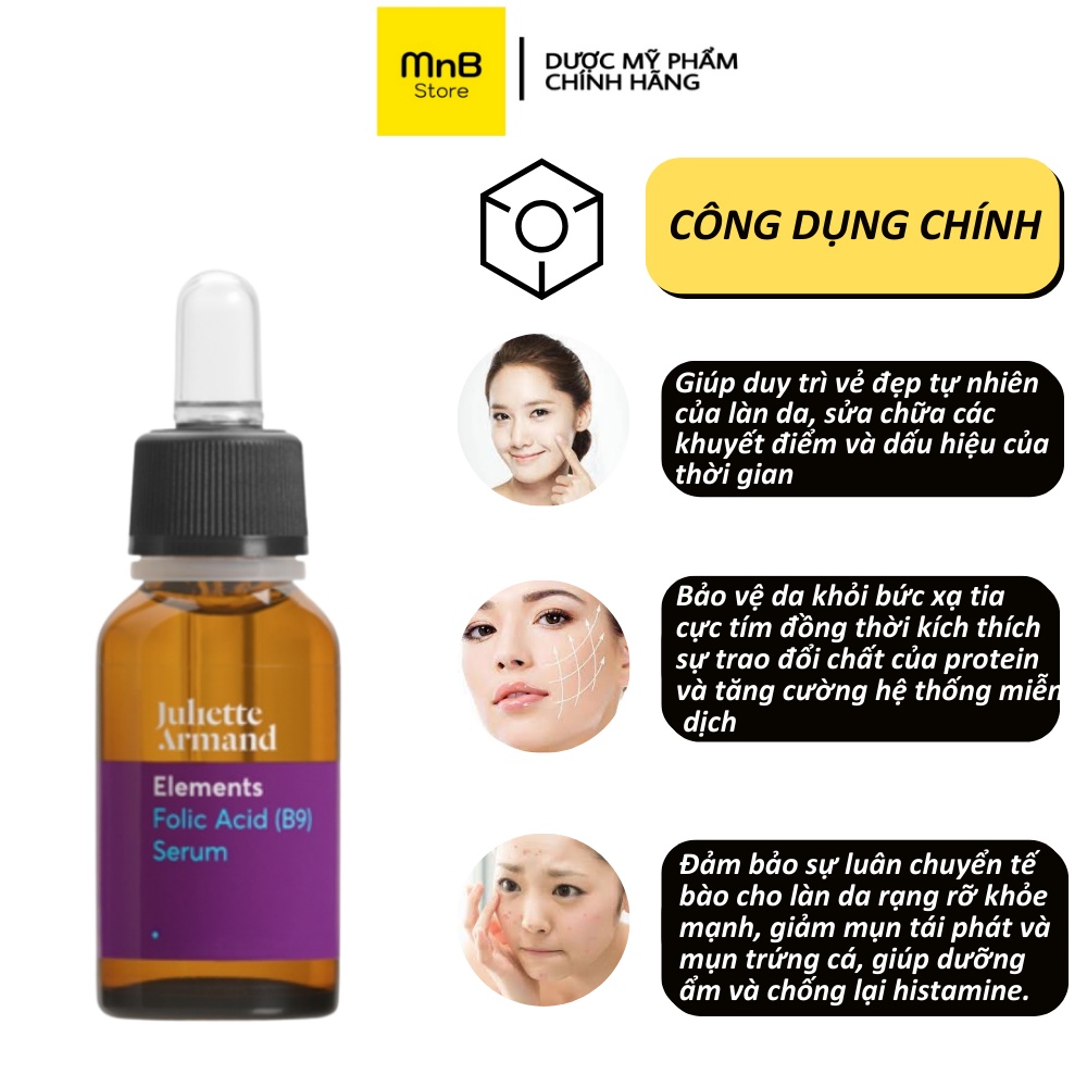 Tinh chất  Juliette Armand Folic Acid B9 phục hồi làm dịu da 20ml