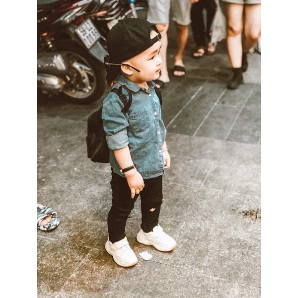 Áo sơ mi jean H&M sz 9m-3y form to