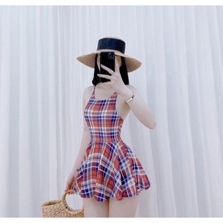 Bikini Liền Thân Chân Váy Xòe Bánh Bèo Kín Đáo