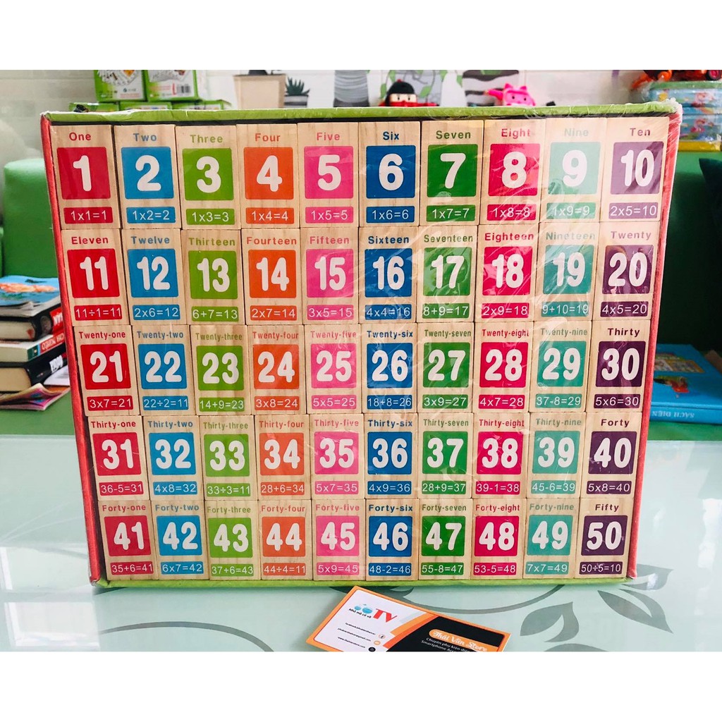 Bộ domino puzzle xếp hình bằng gỗ | Trò chơi domino gỗ học số và phép toán cho bé
