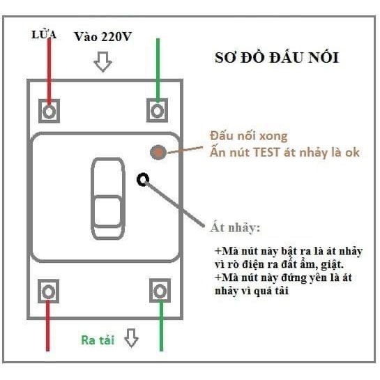 aptomat ELCB chống giật 60A-75A-100A - 30mA .1Pha 220V nhật bản lắp tổng gia đình