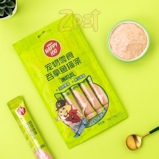 Combo 10 Gói Súp Thưởng Wanpy Happy 100 Cho Mèo