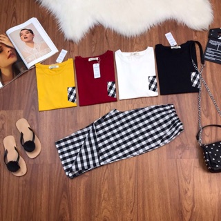 Bộ mặc nhà Cotton kẻ caro