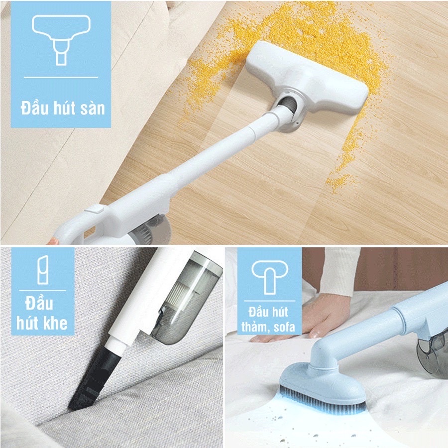 Máy hút bụi cầm tay có dây BEAR XCQ-B04A1 - Máy hút bụi giường, nệm, sofa - Lực hút 10000Pa - Công suất 400W - BH 12M