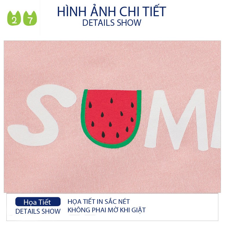 Aó Thun Bé Gái 27HOME In Hình Đáng Yêu, Hàng Xuất Âu Mỹ, Chất Cotton Mềm Mại Thoáng Mát 009