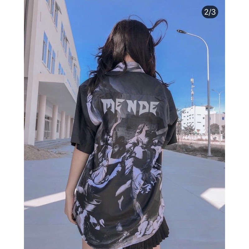 Áo sơmi hoạ tiết tranh Hy Lạp 2 cổ vest #MENDE# | BigBuy360 - bigbuy360.vn