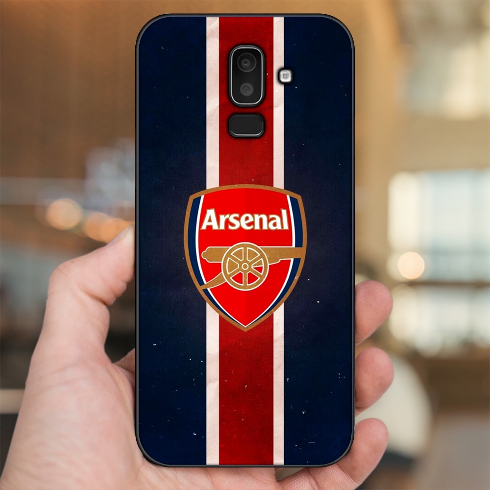 Ốp lưng Samsung J8 viền đen in hình Arsenal FC