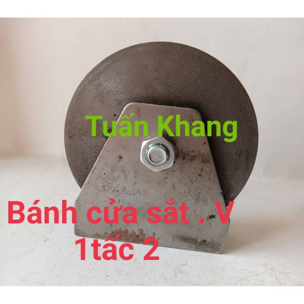 Bánh xe cửa sắt rảnh V