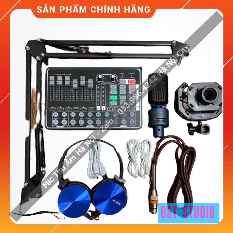 Trọn Bộ Sound Card H9 Mic ALC290 . Hát Livestream , Karaoke , Thu Âm , Dễ Dàng Lắp Đặt . Bảo Hành Lên Đến 12 Tháng