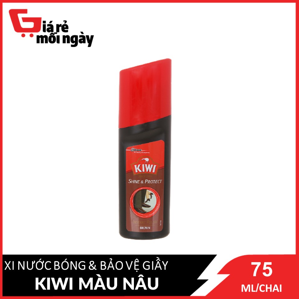 Xi nước bóng &amp; bảo vệ Kiwi màu nâu 75ml