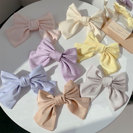 Kẹp Tóc Hình Nơ Màu Sắc Ngọt Ngào Phong Cách Hàn Quốc Dễ Thương Cho Nữ
