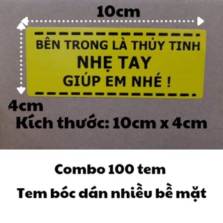 100 Tem dán cảnh báo hàng dễ vỡ