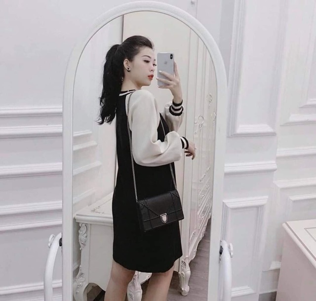 [Mã WAMST111 giảm 15k đơn 99k] VÁY SUÔNG PHỐI BO TAY VIỀN CỔ SIÊU ĐẸP | BigBuy360 - bigbuy360.vn