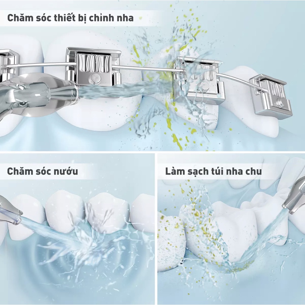 Máy Tăm Nước Cầm Tay Panasonic Công Nghệ Siêu Âm EW1511 - Làm Sạch Răng Nướu - Bảo Hành Chính Hãng 12 Tháng