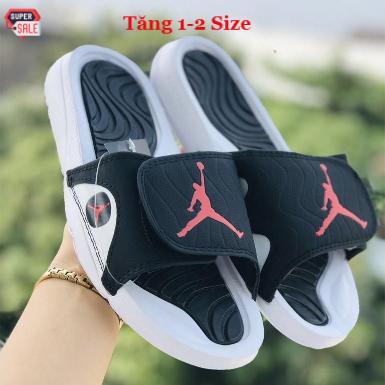 Dép jordan hydro ❤️FREESHIP + Hộp+ Tăng 1-2 size nhé ❤️ dép quai ngang dán xé bóng rổ jd4 nam nữ nhiều màu kèm tag mác