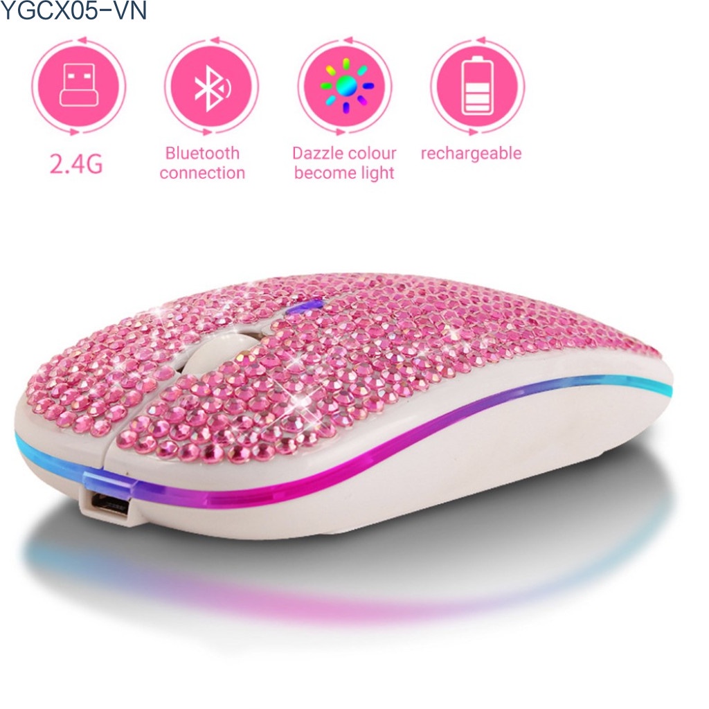 Chuột Bluetooth Không Dây 2.4ghz Hình Viên Kim Cương | BigBuy360 - bigbuy360.vn
