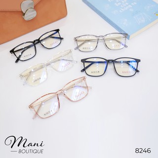 Gọng kính cận Mani Glasses thời trang mắt vuông tròn nhiều màu - 8246