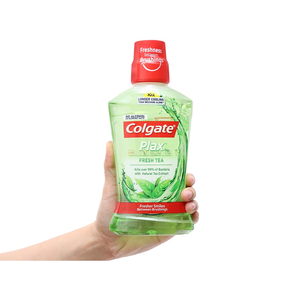 Nước súc miệng Colgate Kháng 99% vi khuẩn PLAX Trà xanh 500ml