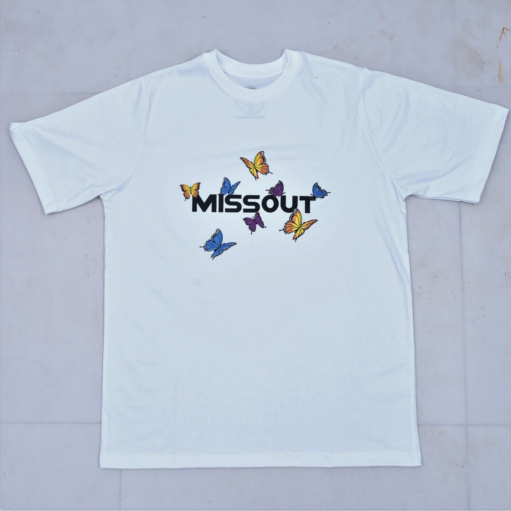 Áo thun in tay lỡ nữ Akyo form rộng dáng Unisex - Ulzzang mặc cặp, nhóm, lớp hình BƯỚM MISSOUT BUTTERFLY-AT03 | BigBuy360 - bigbuy360.vn