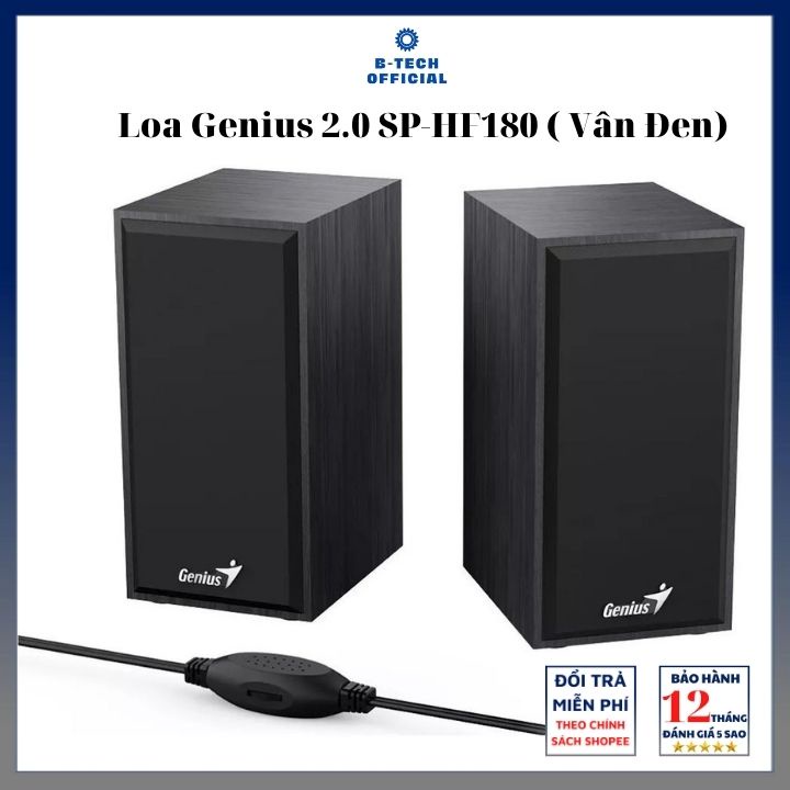 Loa Genius 2.0 SP-HF180 ( vân đen)  - Bảo hành chính hãng 12 Tháng