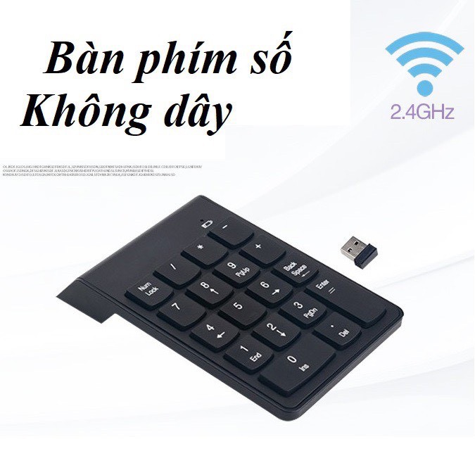 Bàn phím số rời không dây Wireless 2.4 GHz cho Laptop Máy tính Numpad K07 JM88