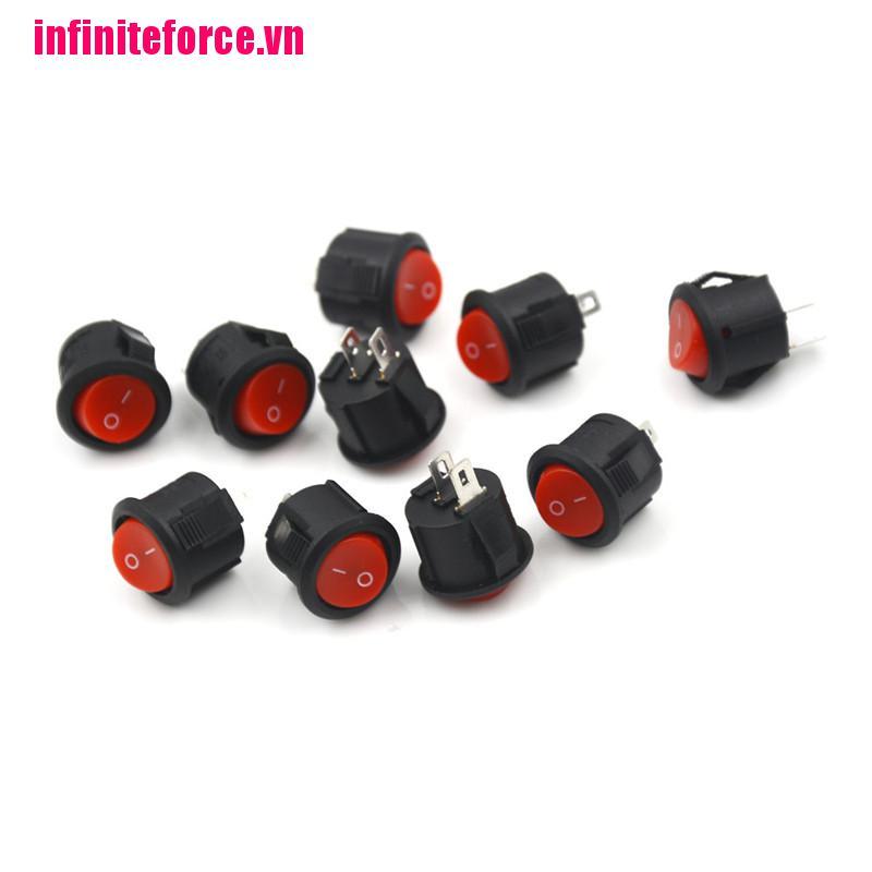Set 10 Công Tắc On-Off 2-Pin 16mm 3A Chất Lượng Cao