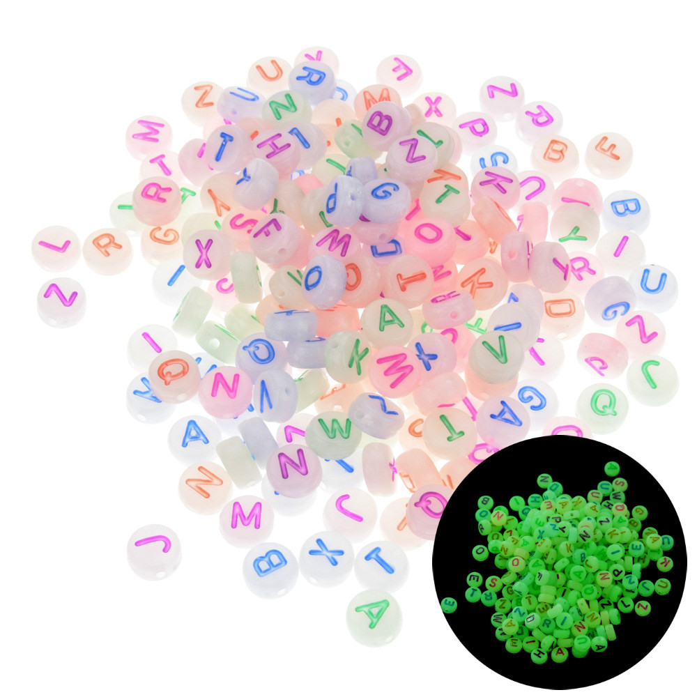 Set 100 Hạt Chữ Cái 4x7mm Làm Trang Sức Thủ Công